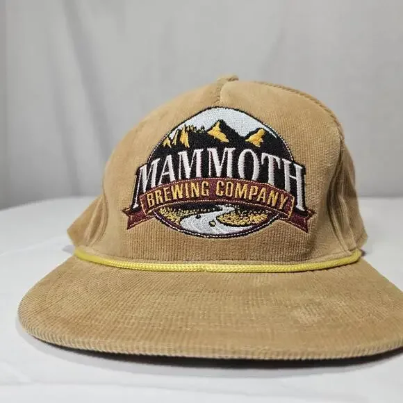 Mammoth Brewing Company Corduroy Snapback Hat Cap Mammoth Mountain Brown OSFM - Picture 8 of 10